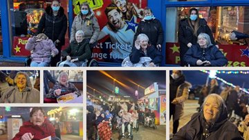 Evening trip to see Blackpool Illuminations for Kirkby House Residents